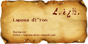 Laposa Áron névjegykártya